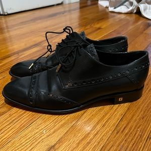 Louis Vuitton Black Leather Oxfords